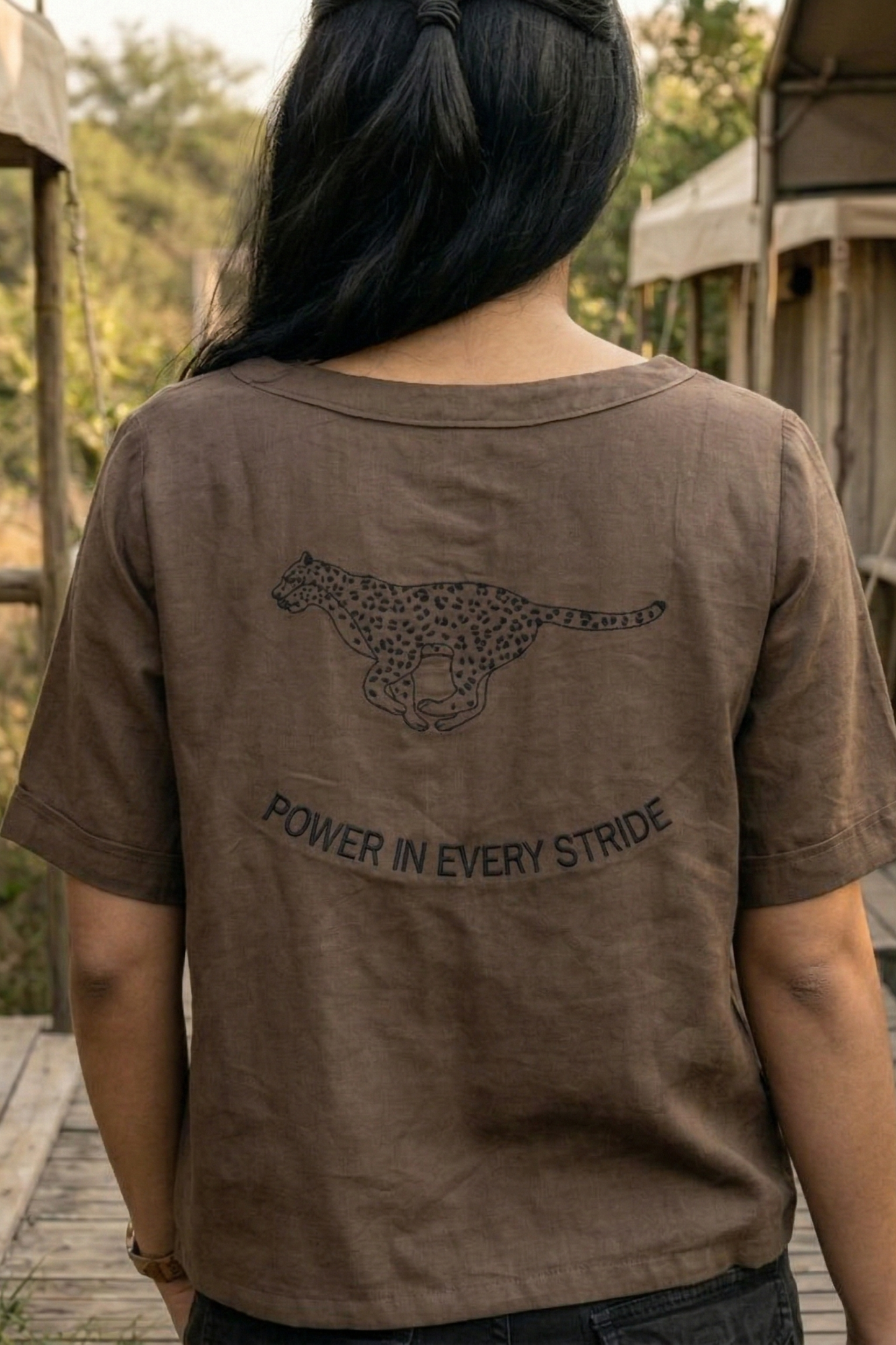 Coco I Woman's Brown Rayon Top