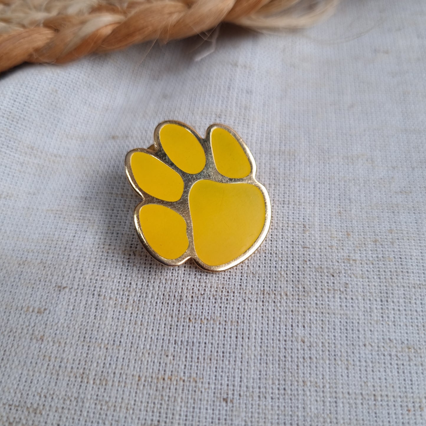 Paw Print Enamel Pin- Yellow