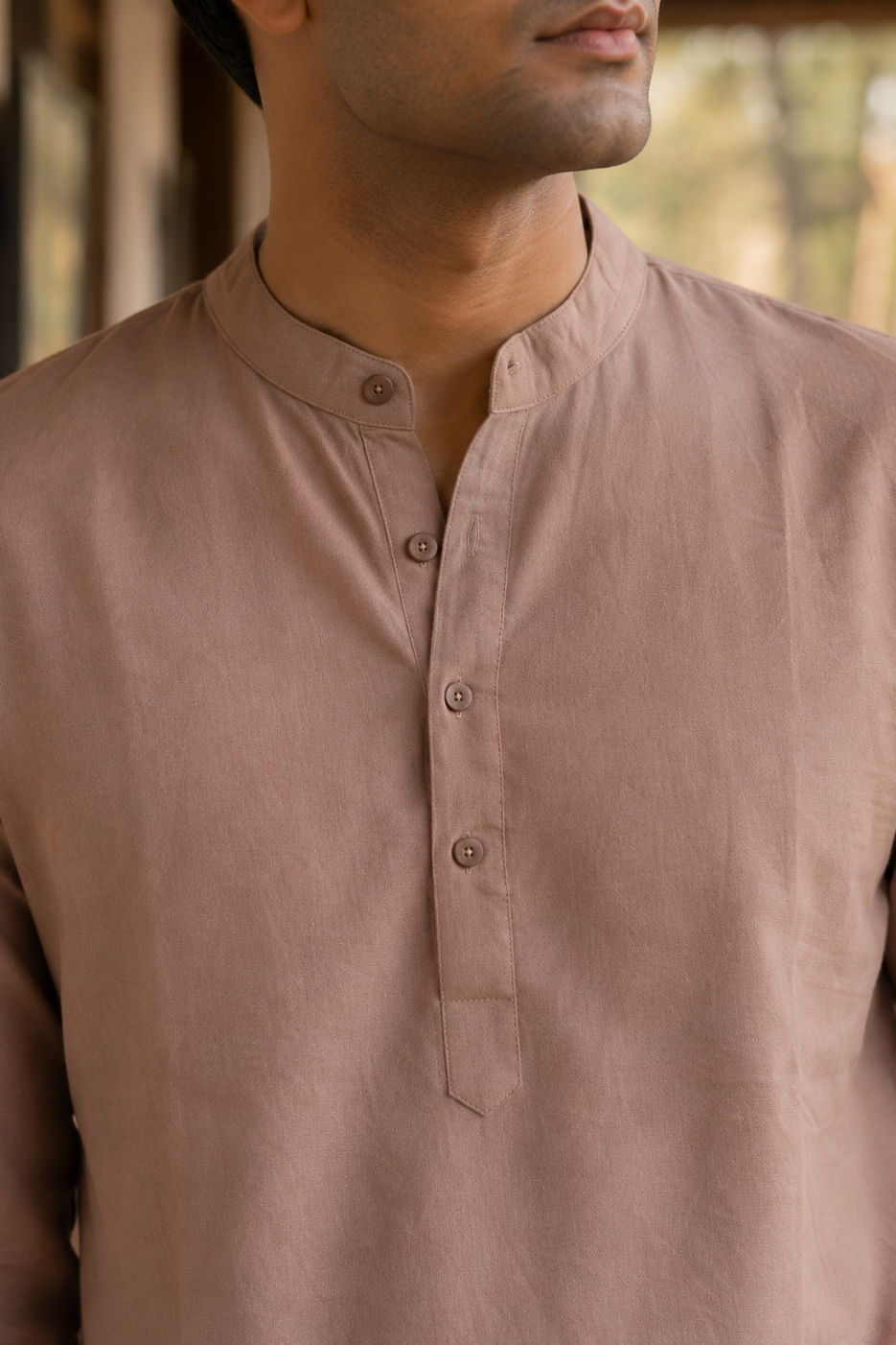 Men’s Dusty Rose Full-Sleeve Mull Cotton Shirt