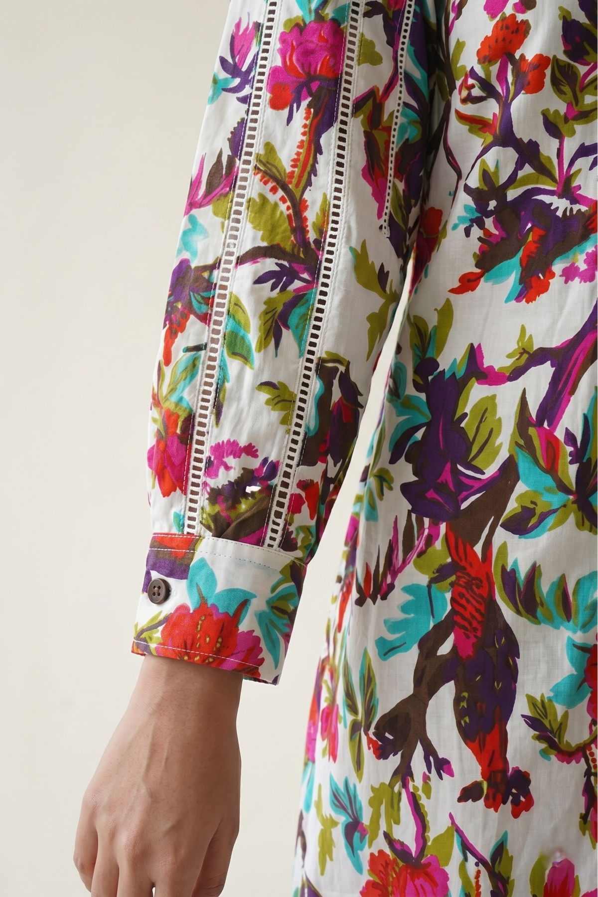 Vibrant Tropical I Tropical Print Shirt Style Dress