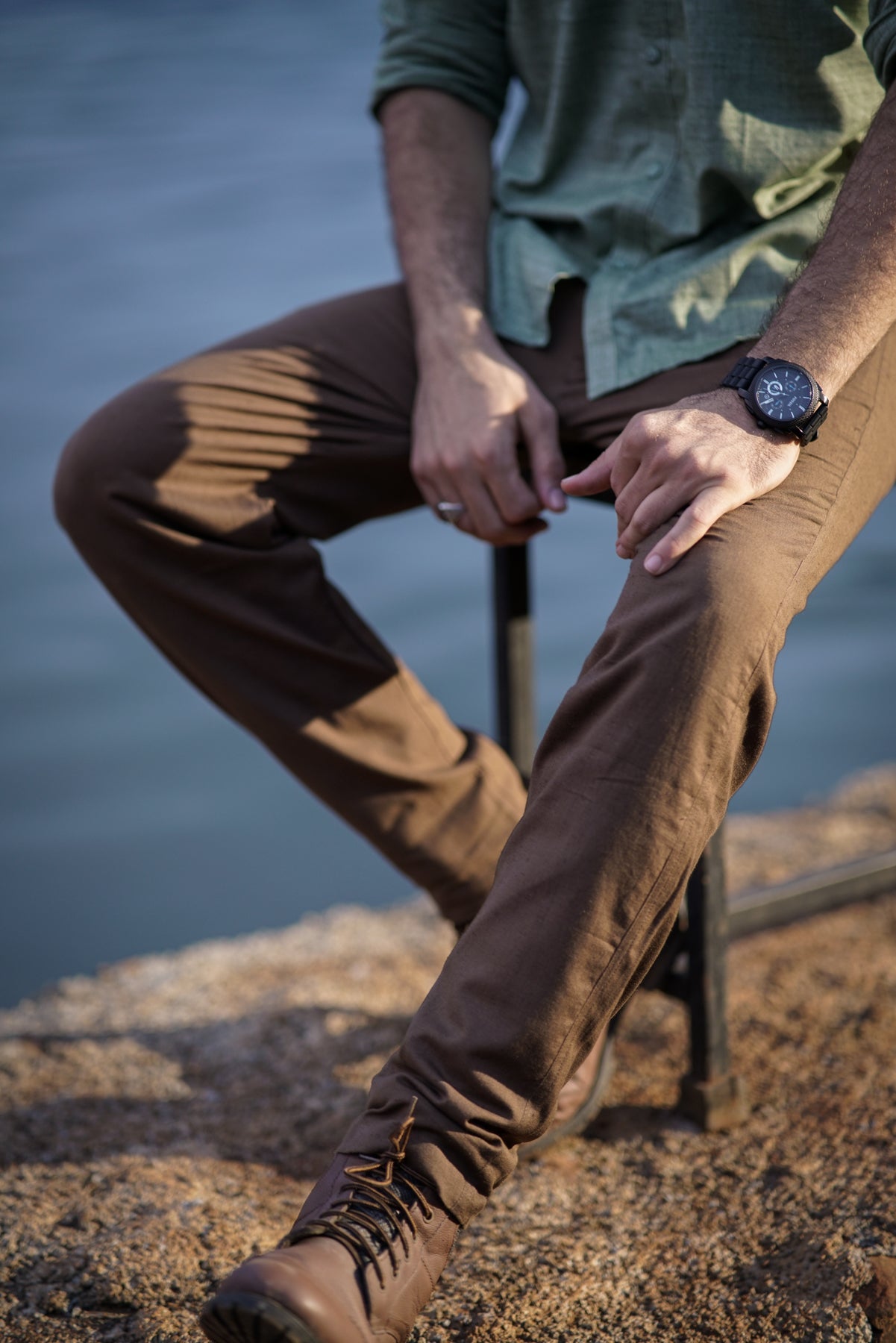 Textured Handloom Cotton Shirt | Jungle-Inspired Utility and Style