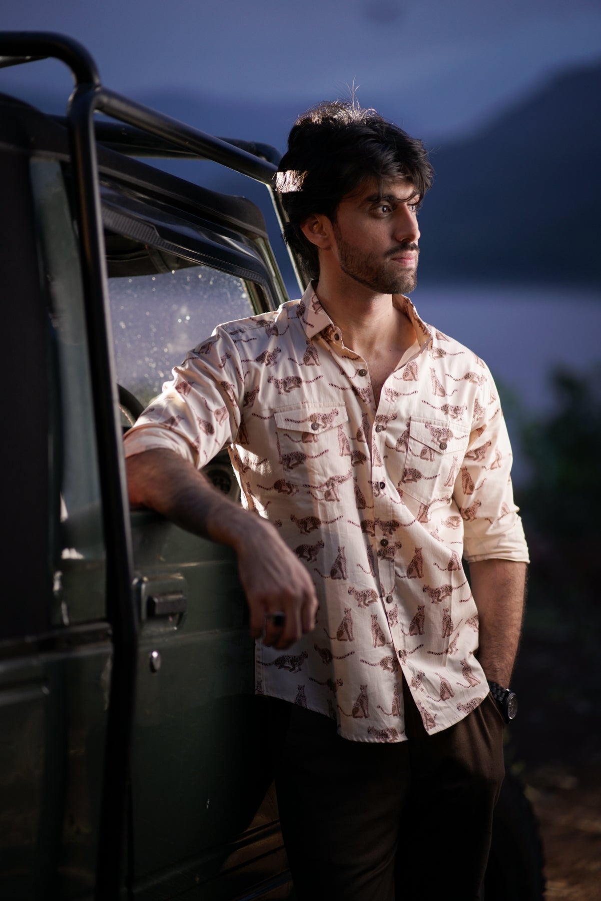 Cheetah Sprint Full-Sleeve Shirt | Safari-Inspired Wild Print