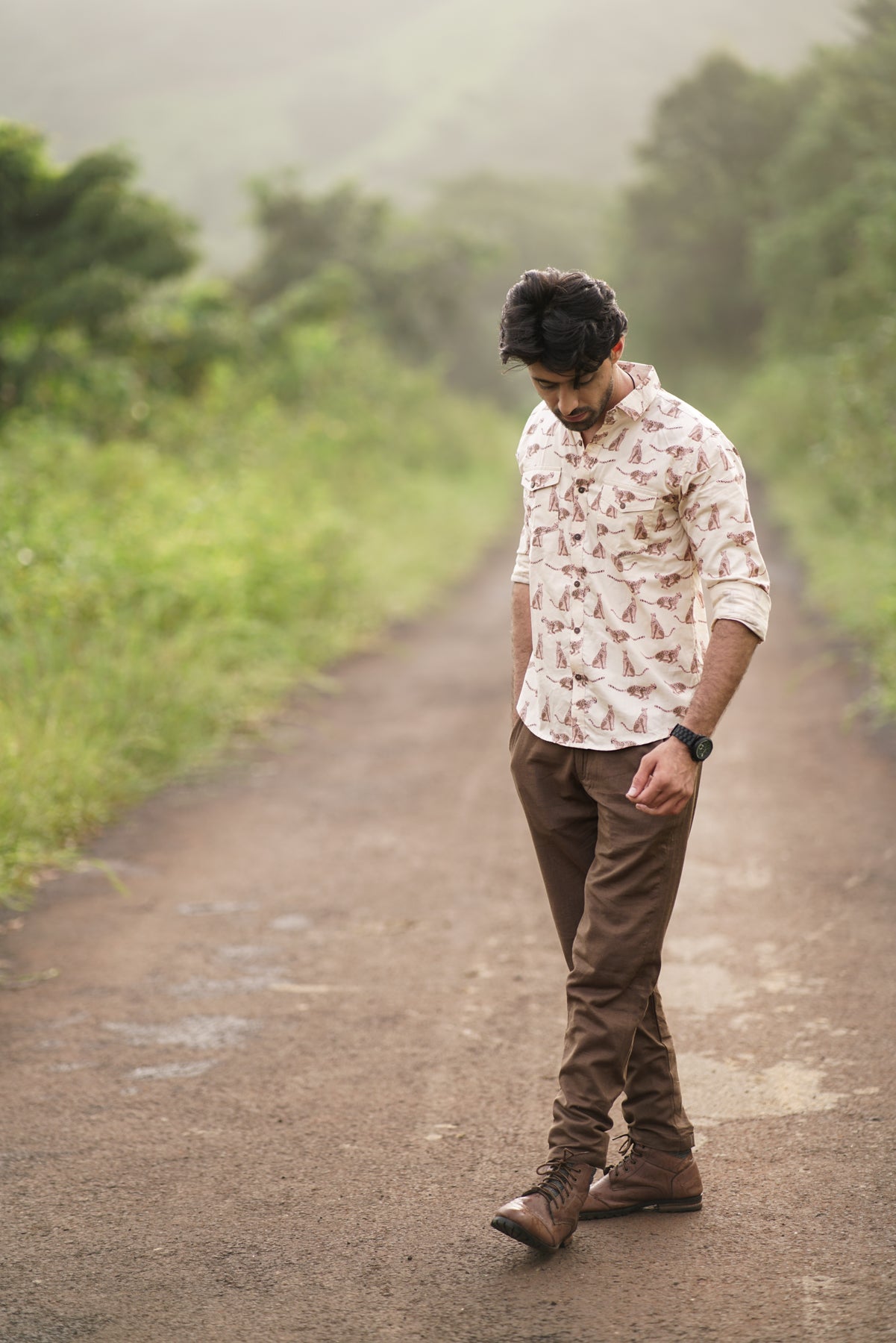Cheetah Sprint Full-Sleeve Shirt | Safari-Inspired Wild Print