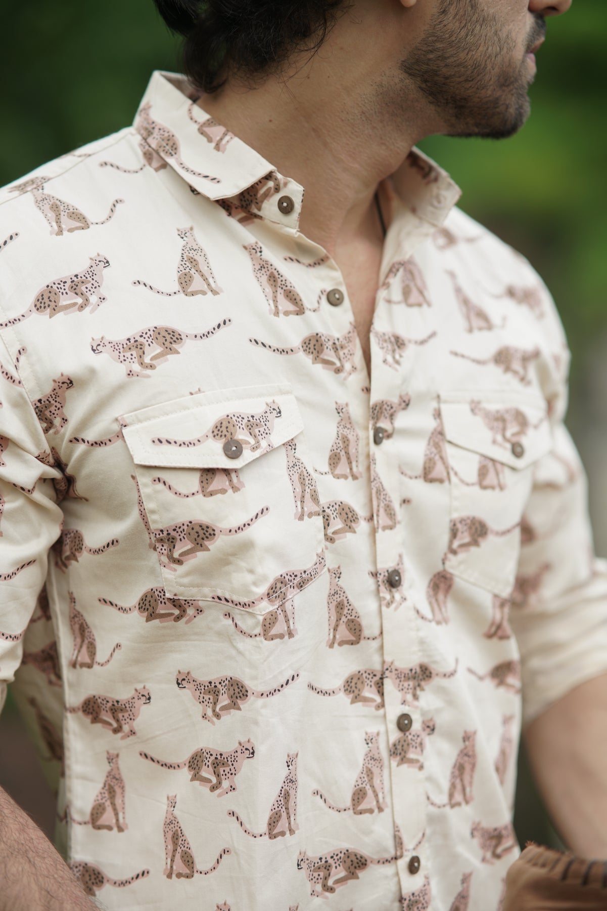 Cheetah Sprint Full-Sleeve Shirt | Safari-Inspired Wild Print