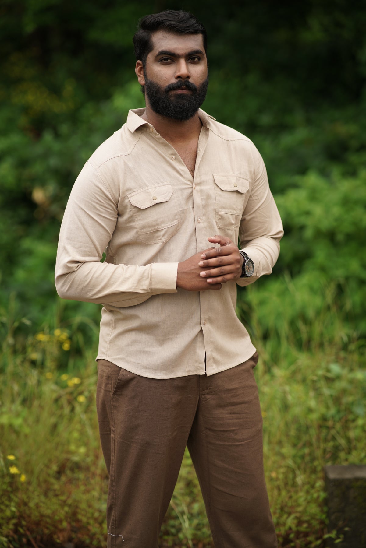 Explorer's Edge Shirt | With Snap Buttons & Double Pockets