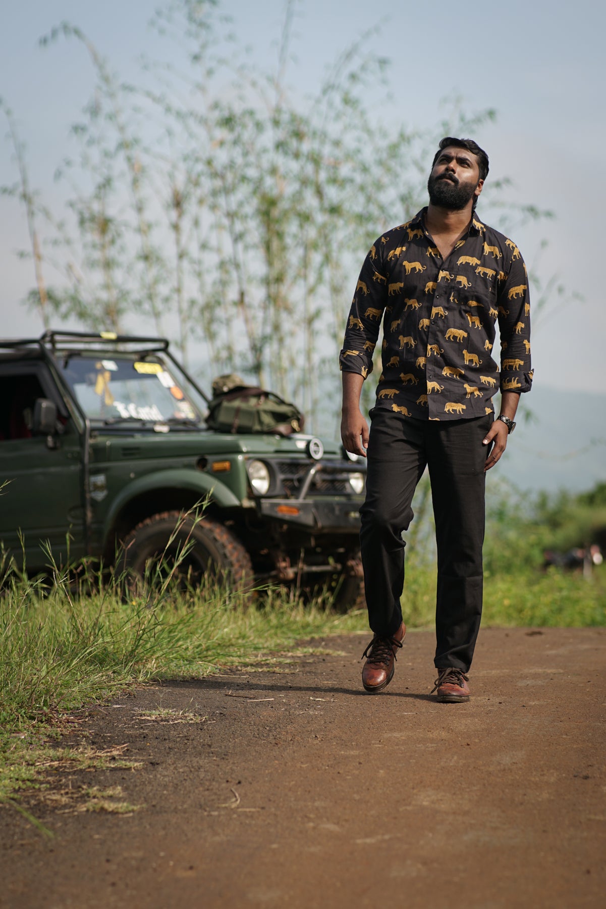 Leopard Print Black Full-Sleeve Shirt | Fierce Jungle-Inspired Style