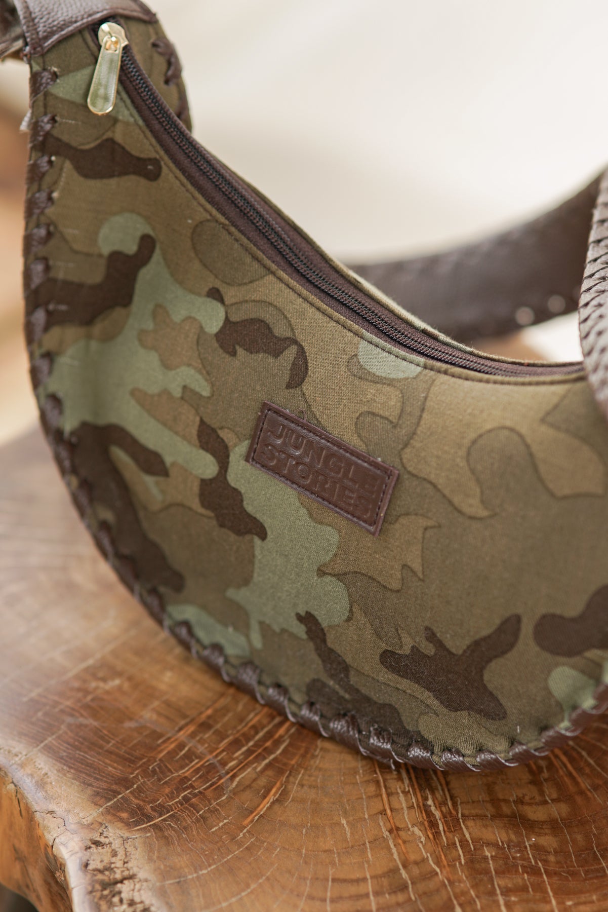 Crescent Trail Crossbody Sling | Canvas & Leather