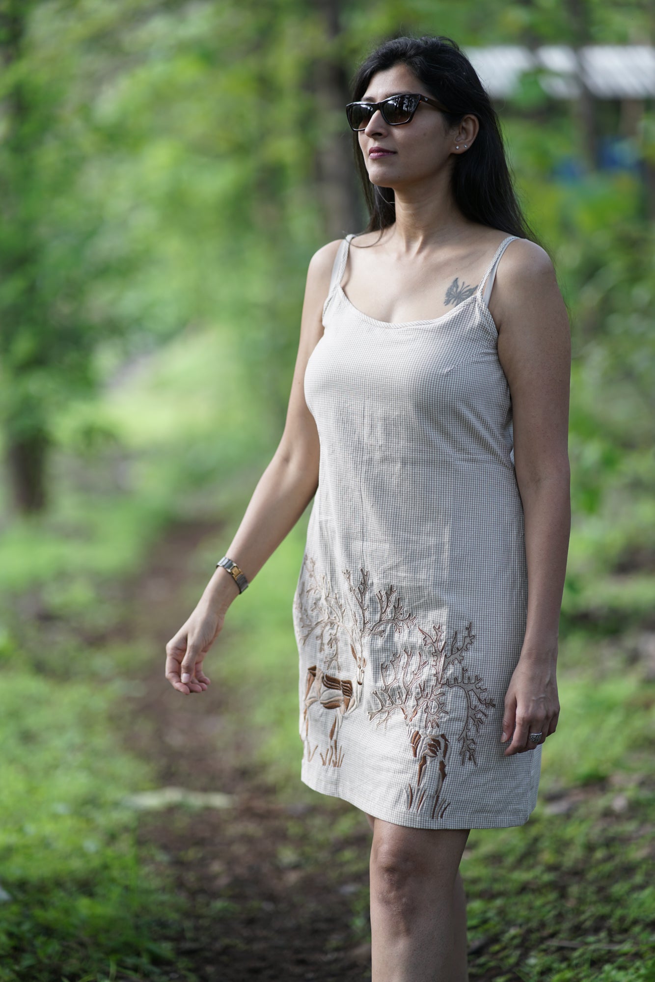 Diana- Deer Embroidered Dress (Dress + Shirt)
