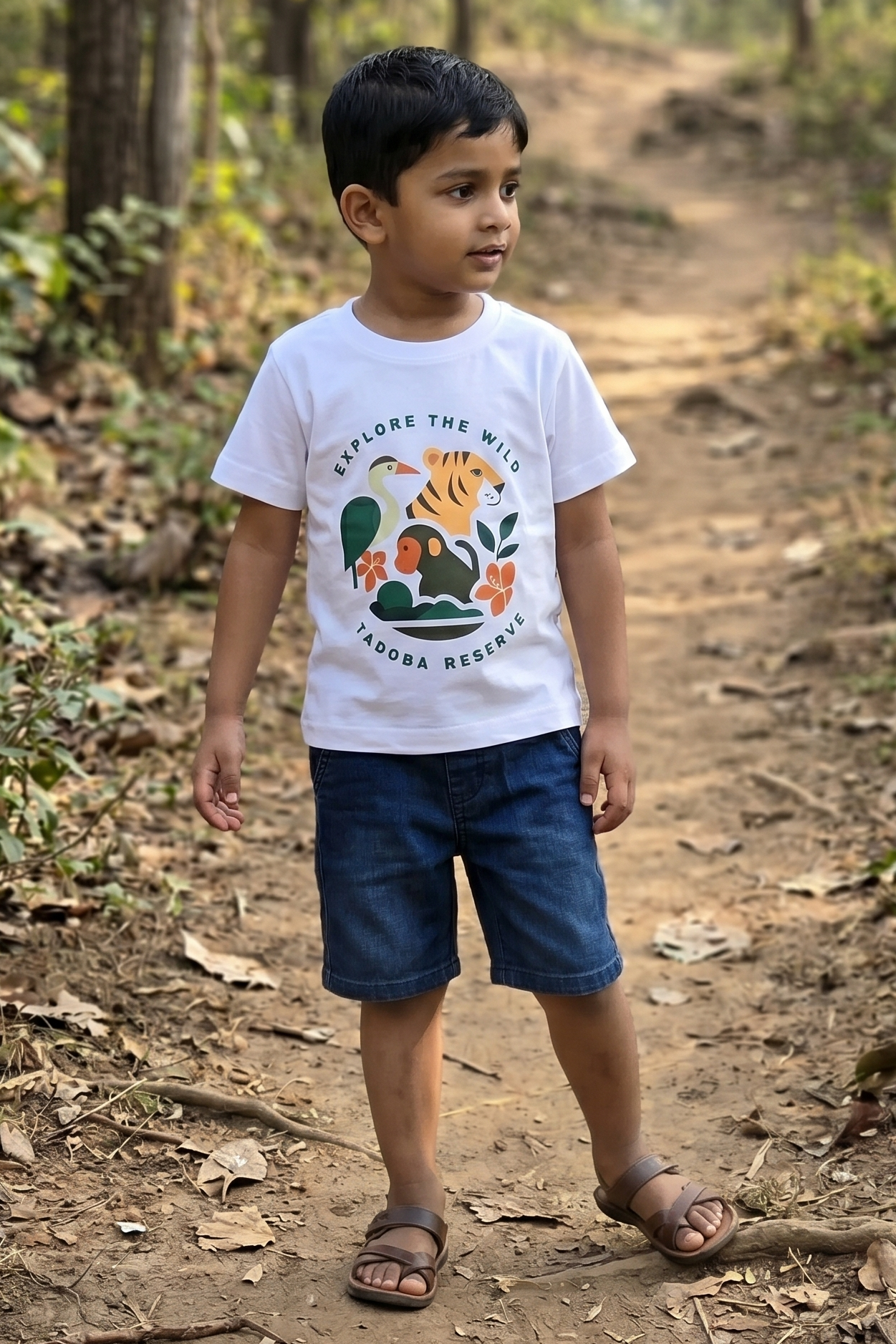 Explore Wild White Kids Unisex T-shirt
