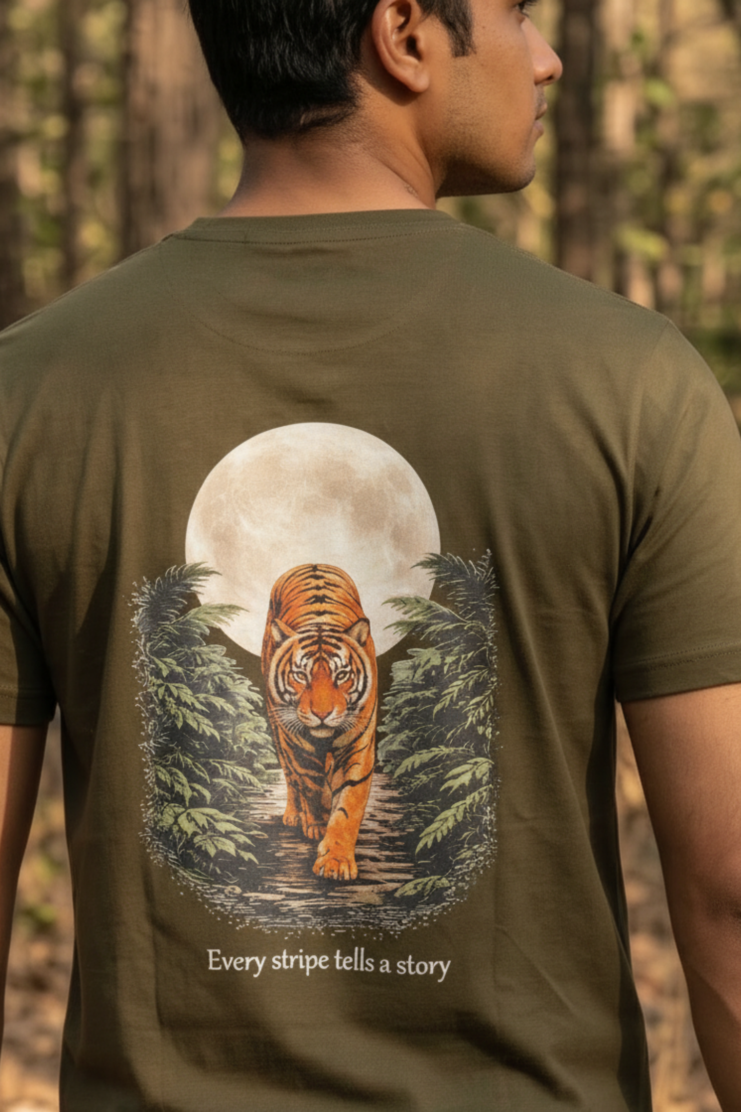 Moon Tiger Green T-shirt