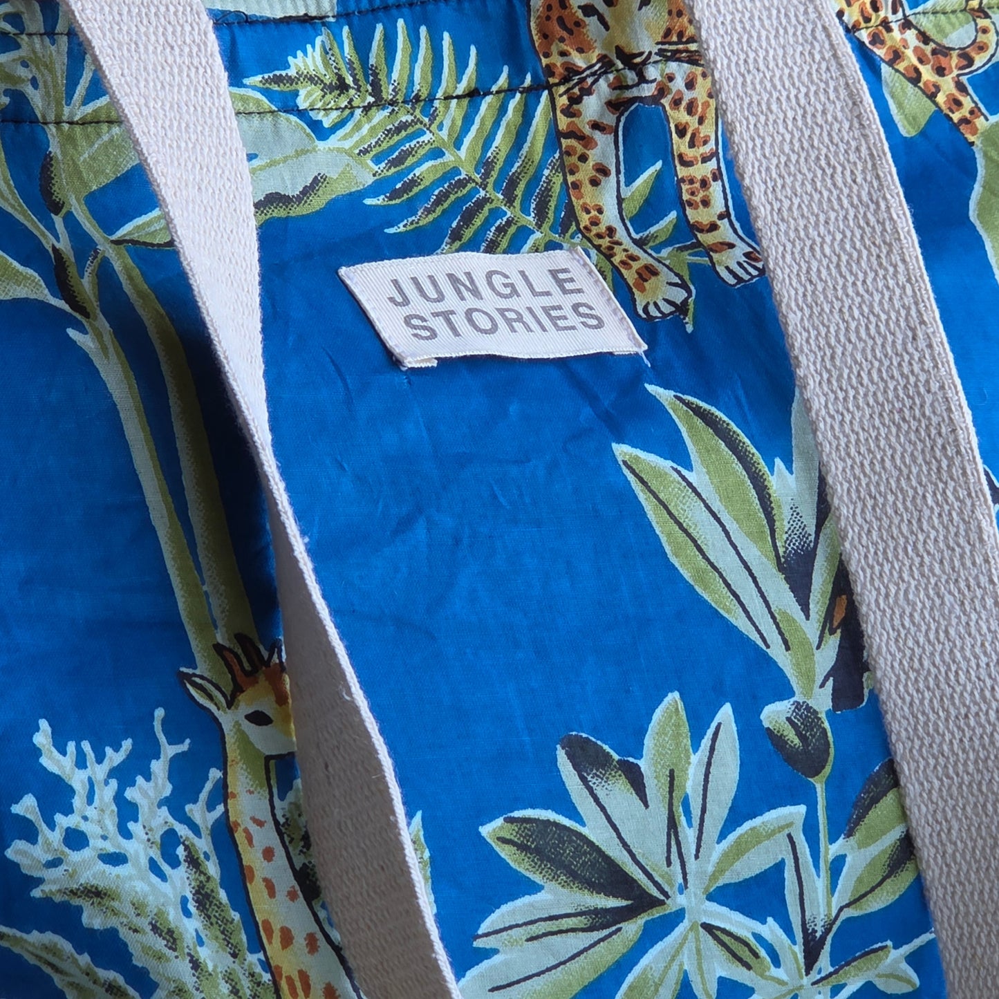 Leopard Print Two Fabric Tote Bag