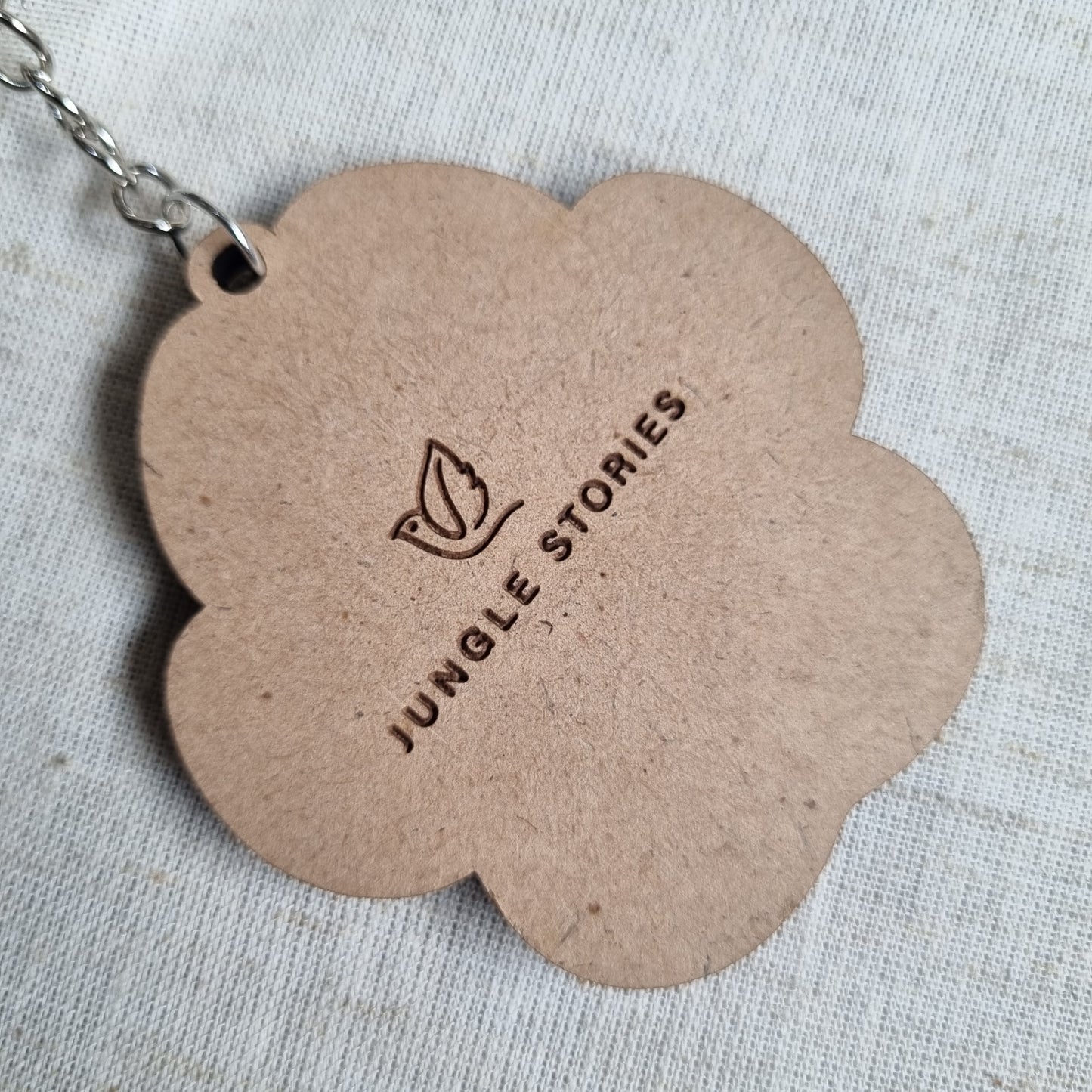 Paw Print Keychain- Wooden