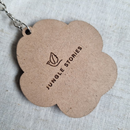 Paw Print Keychain- Wooden