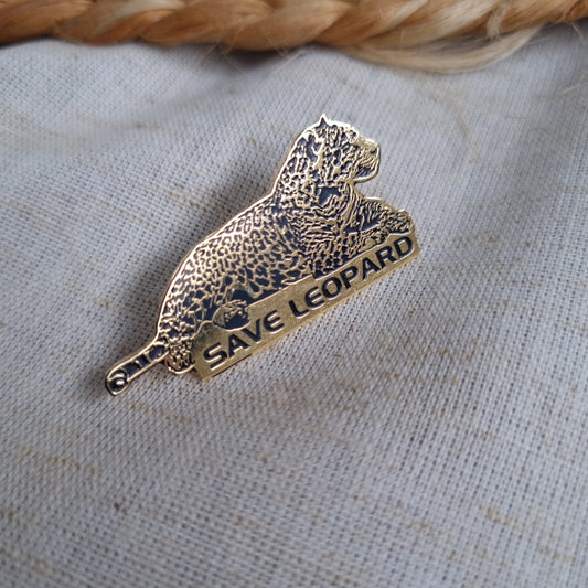 Save Leopard Enamel Pin