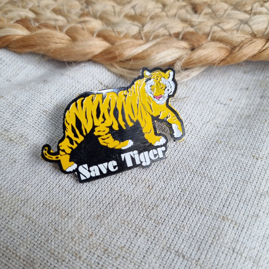 Save Tiger Enamel Pin (Full)