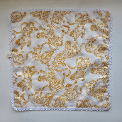 Handkerchief I Leopard on White