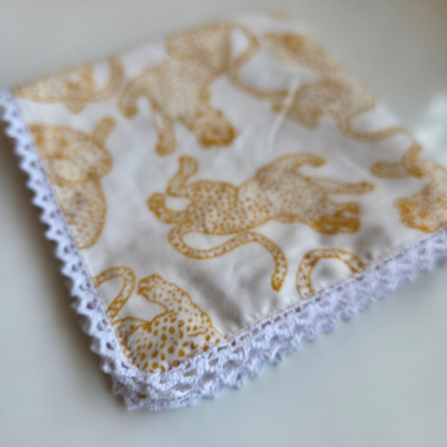 Handkerchief I Leopard on White