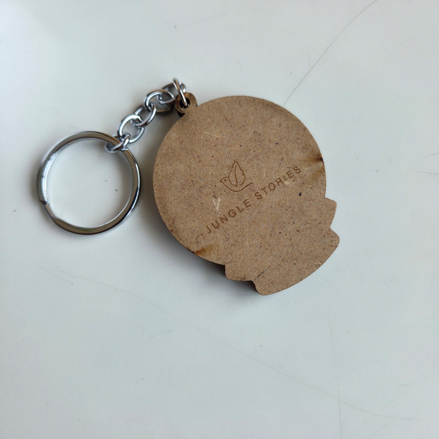 Jungle Essence Keychain | Wooden Engraved Design Pench Deer