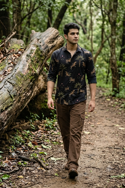 Ranger – Black Tiger & Palm Print Shirt