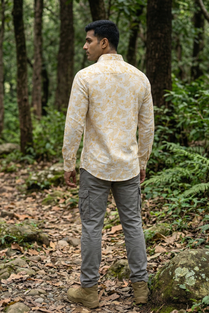 Crispin I Men's Cotton Leopard Print Shirt