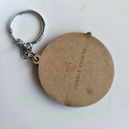Jungle Essence Keychain | Wooden Engraved Design Tadoba Tiger