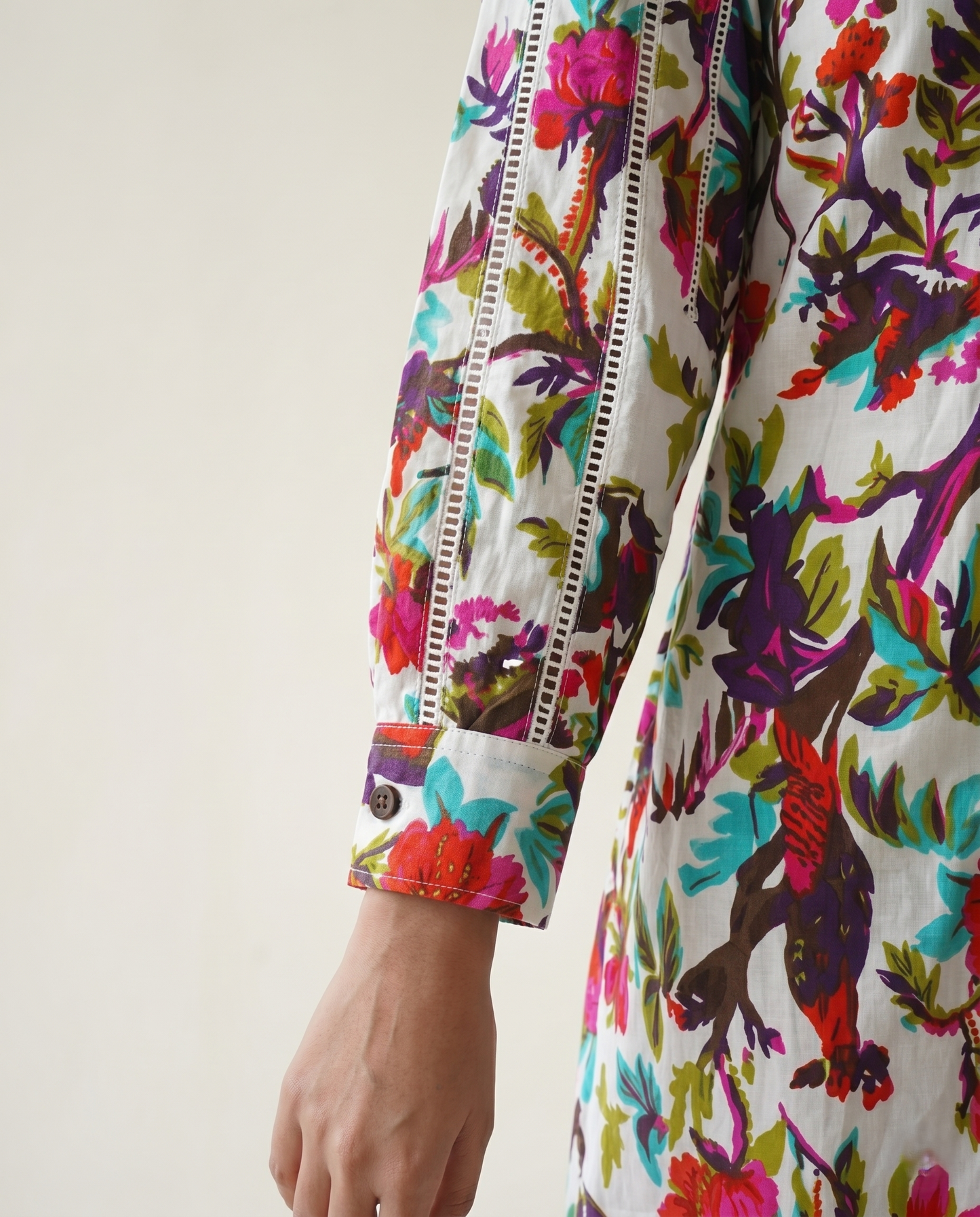 Vibrant Tropical I Tropical Print Shirt Style Dress