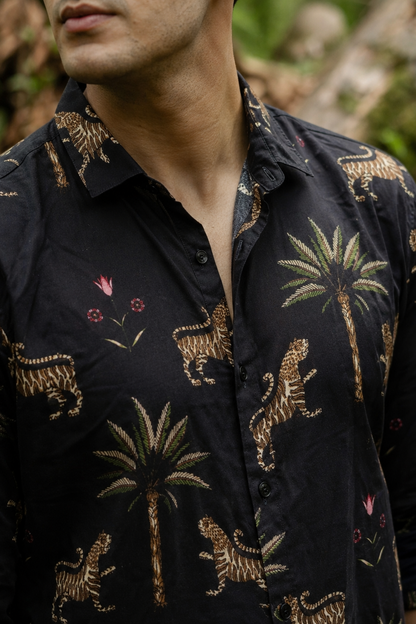 Ranger – Black Tiger & Palm Print Shirt