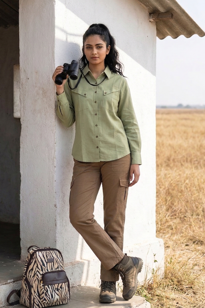Giriyana I Woman's Olive Green Shirt