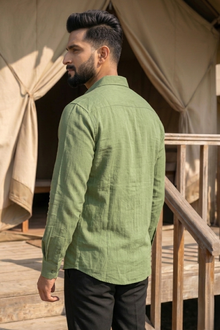 Asparagus I Men's Cotton Shirt