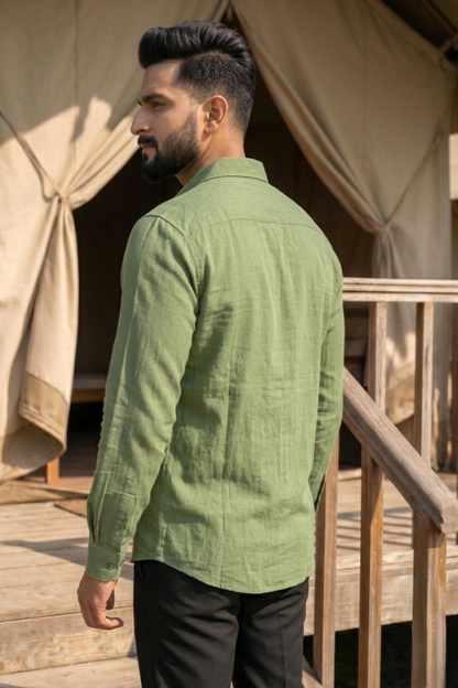 Asparagus I Men's Cotton Shirt
