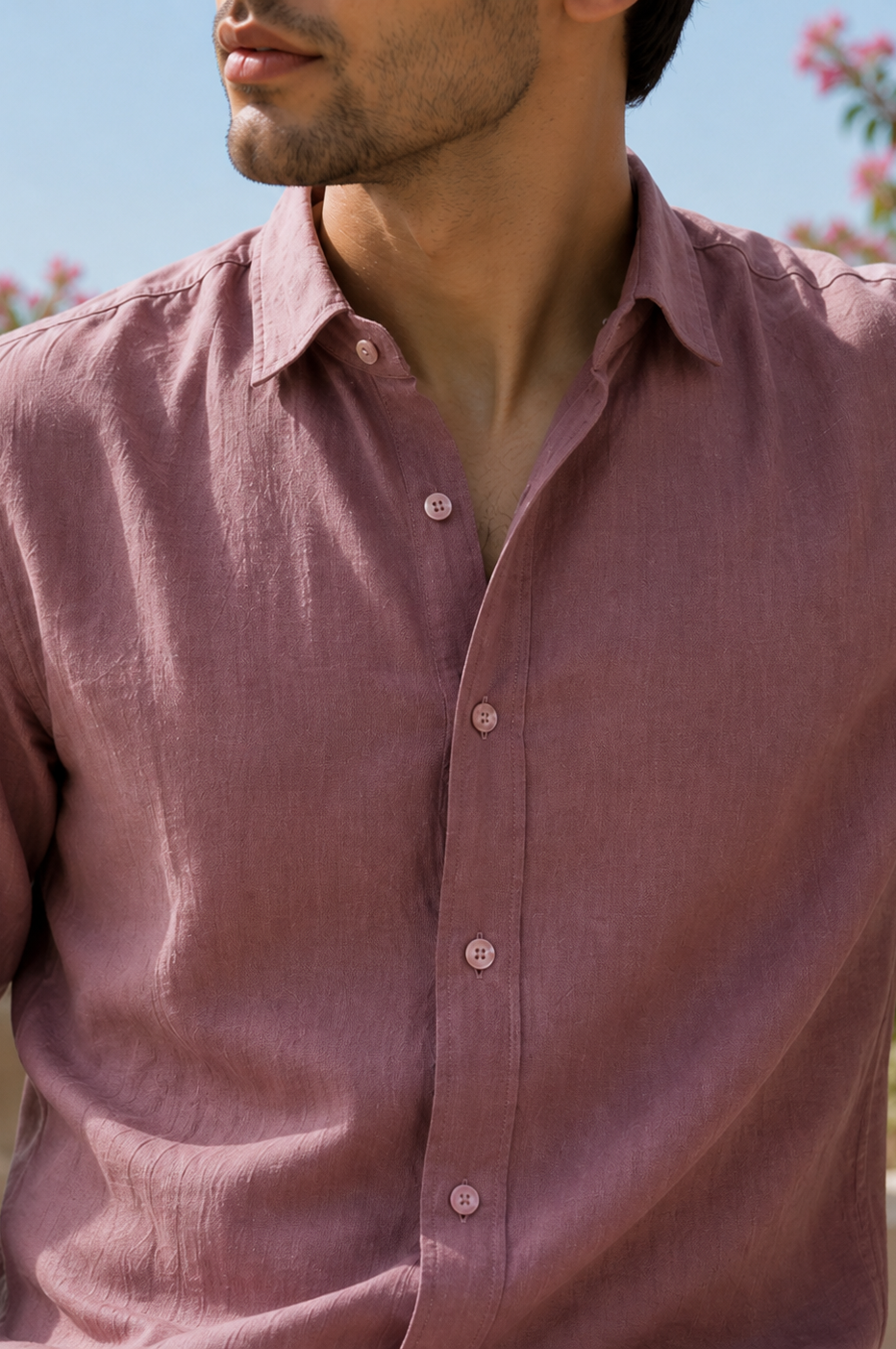 Rosewood I Men's Cotton Shirt