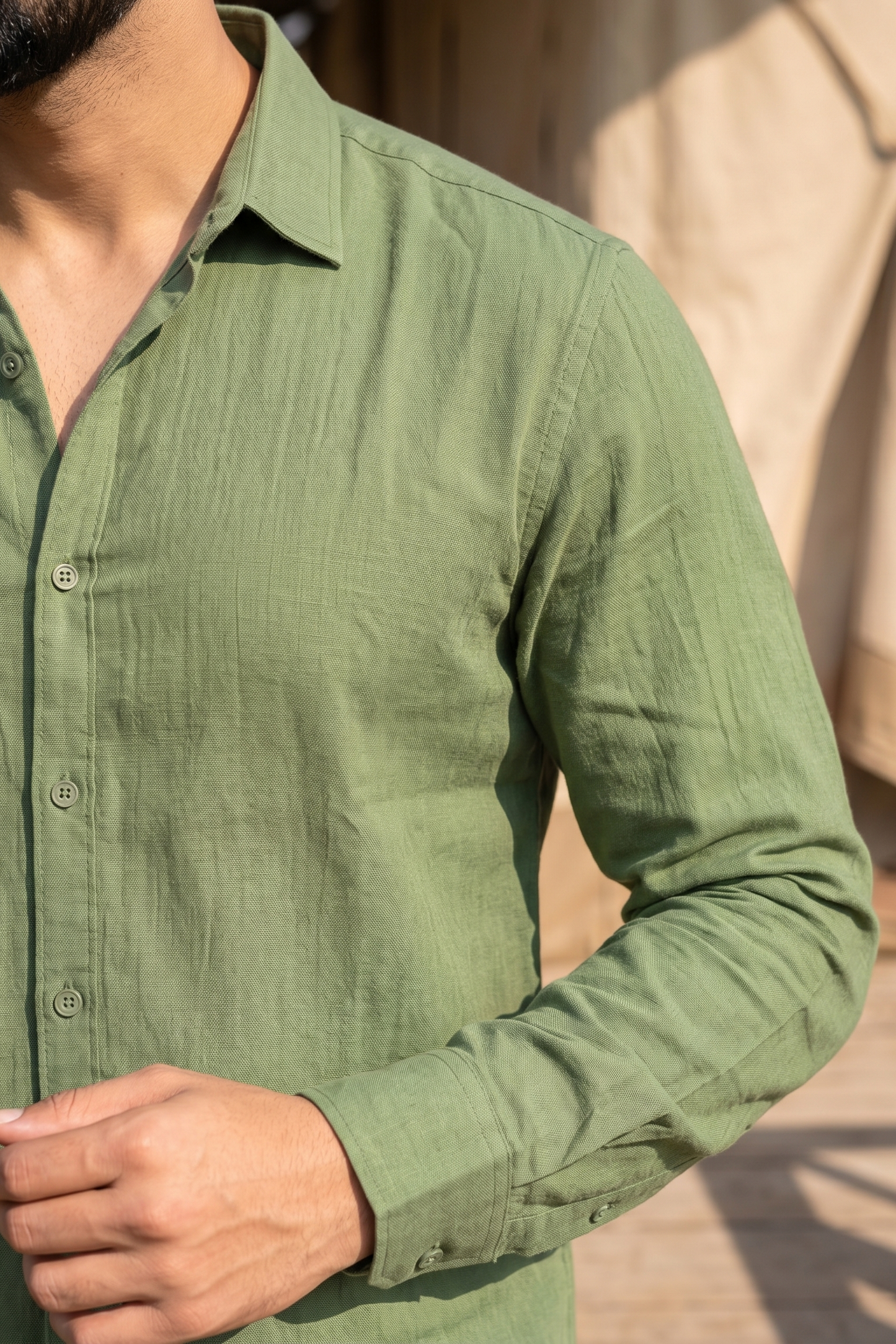 Asparagus I Men's Cotton Shirt