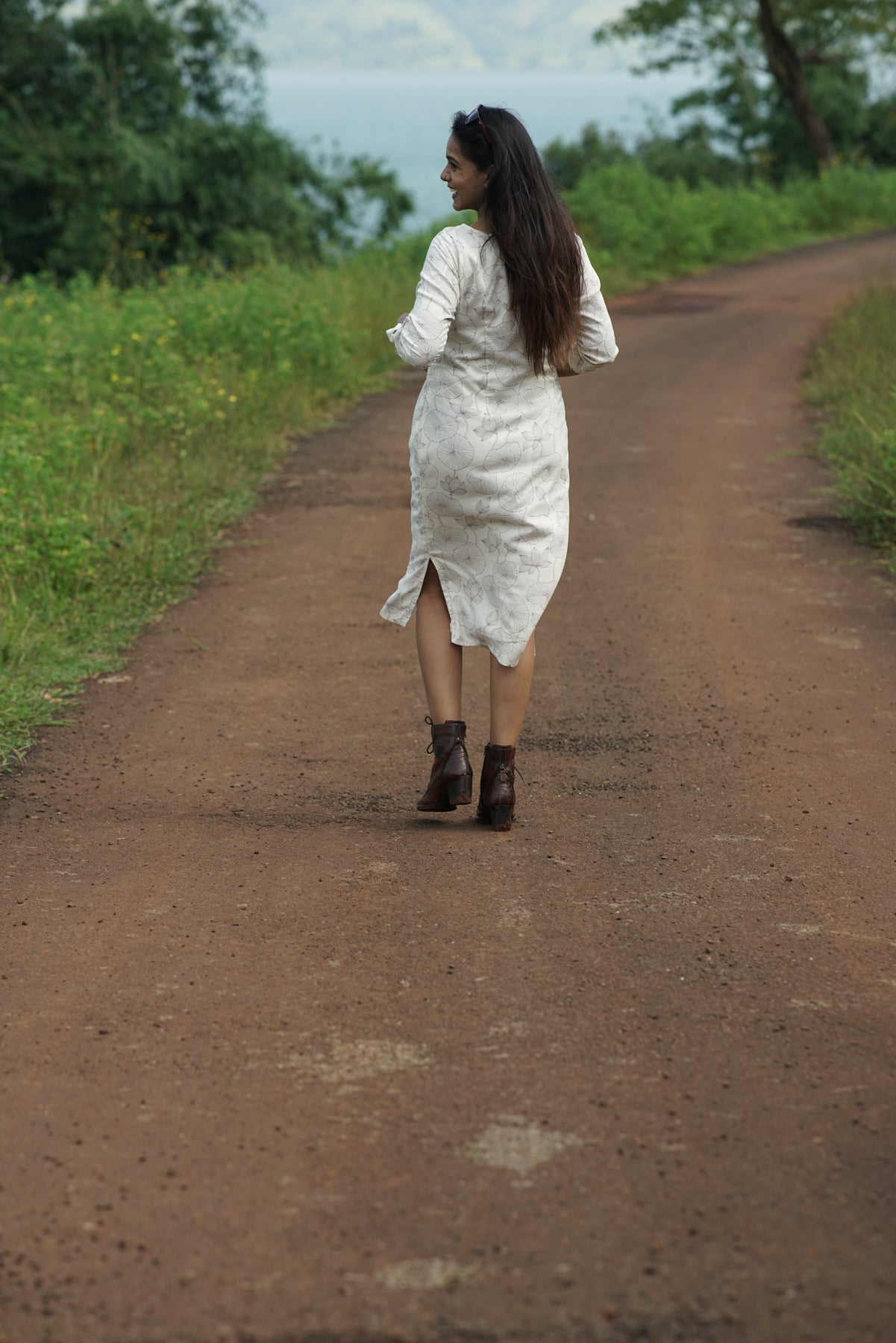 Explorer's Haven Dress | Knee-Length with Pockets & Side Slit