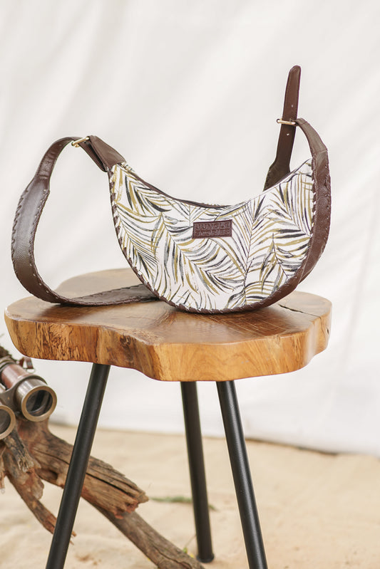 Crescent Trail Crossbody Sling | Canvas & Leather