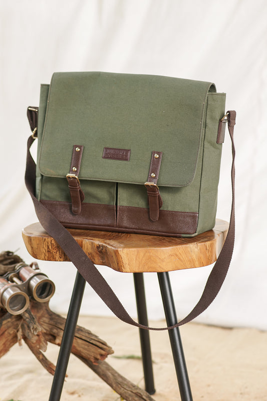 Trail Guard Laptop Sling | Canvas & Leather.