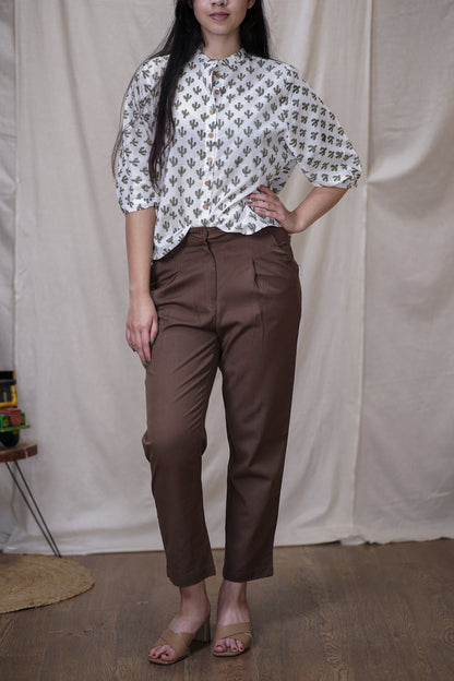 women's pant dark brown
