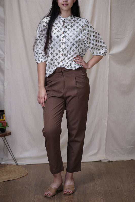 women's pant dark brown