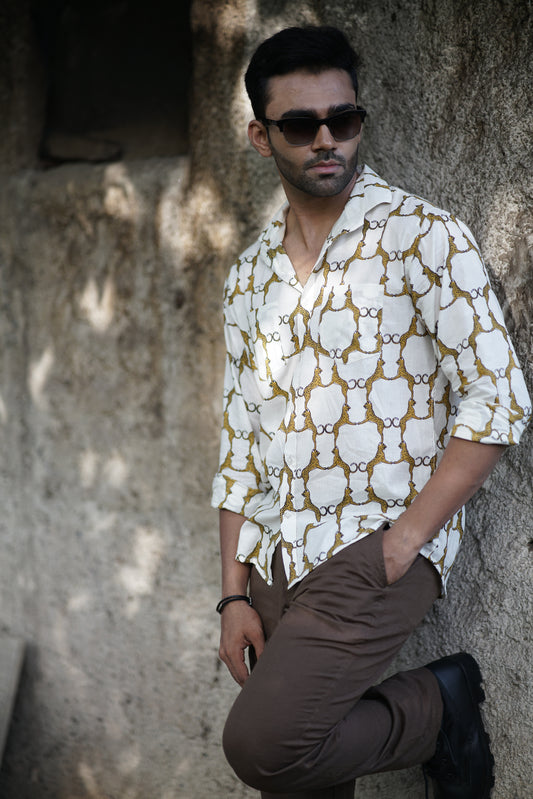 Leopard Lattice Shirt