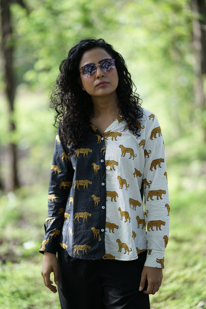 Leopard Print Shirt (Half and half)