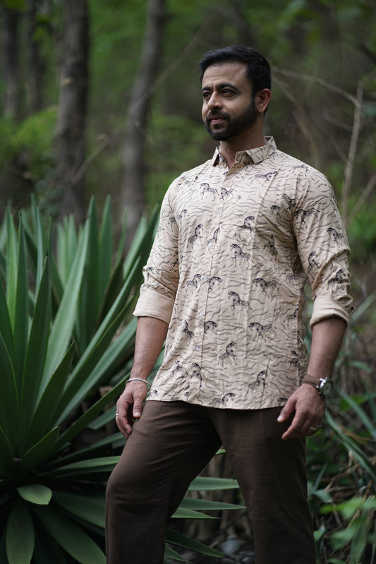 Zeno- Zebra print Full Sleeve Shirt