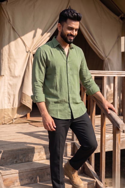 Asparagus I Men's Cotton Shirt