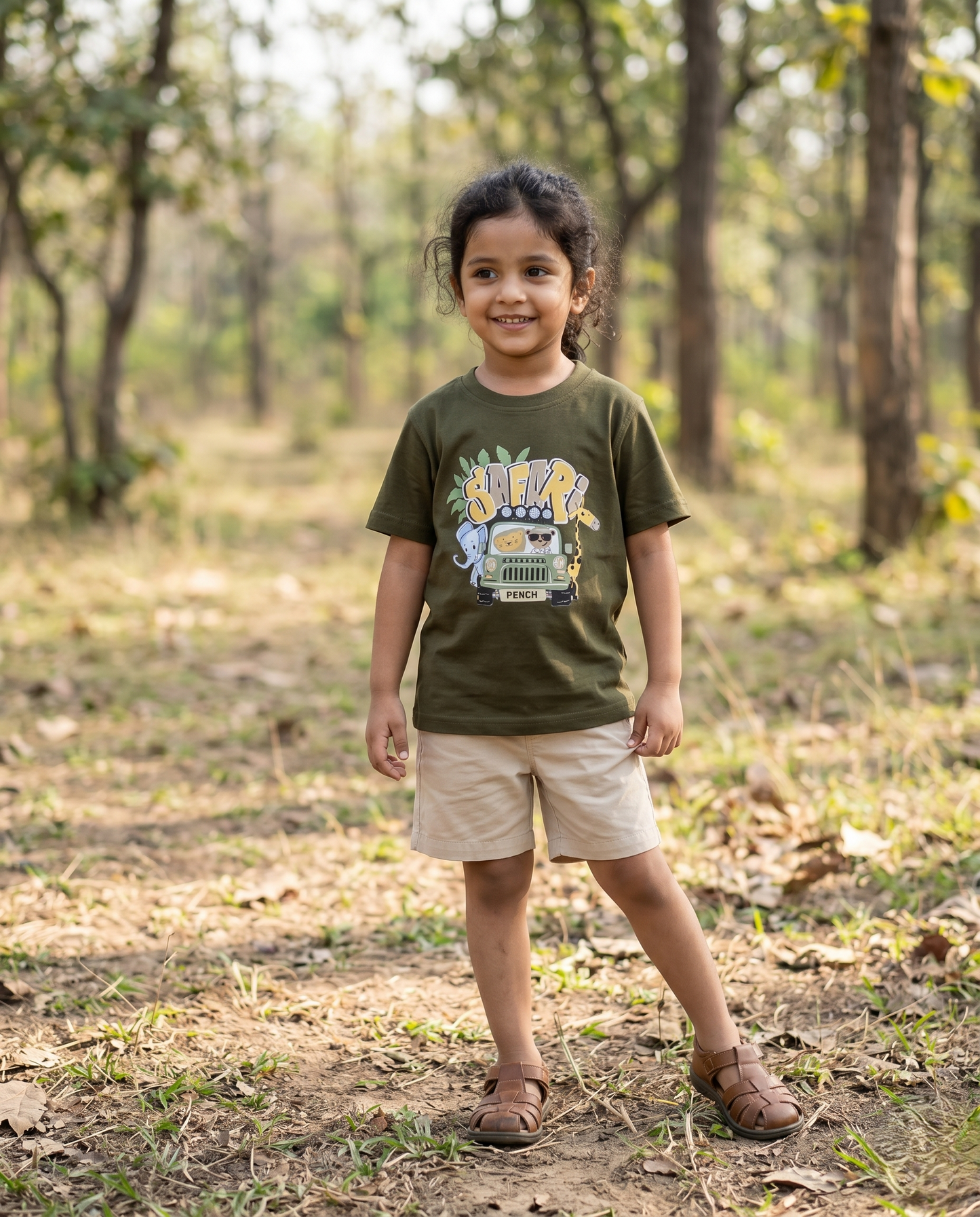 Olive Green Kid Unisex T-shirt