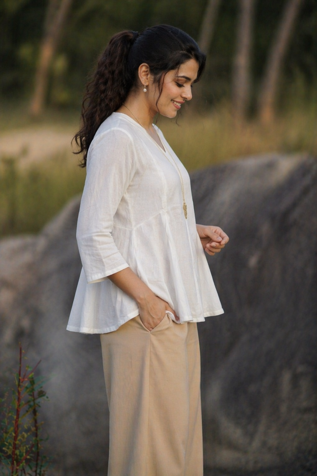Moon I Woman's Princes Cut Top