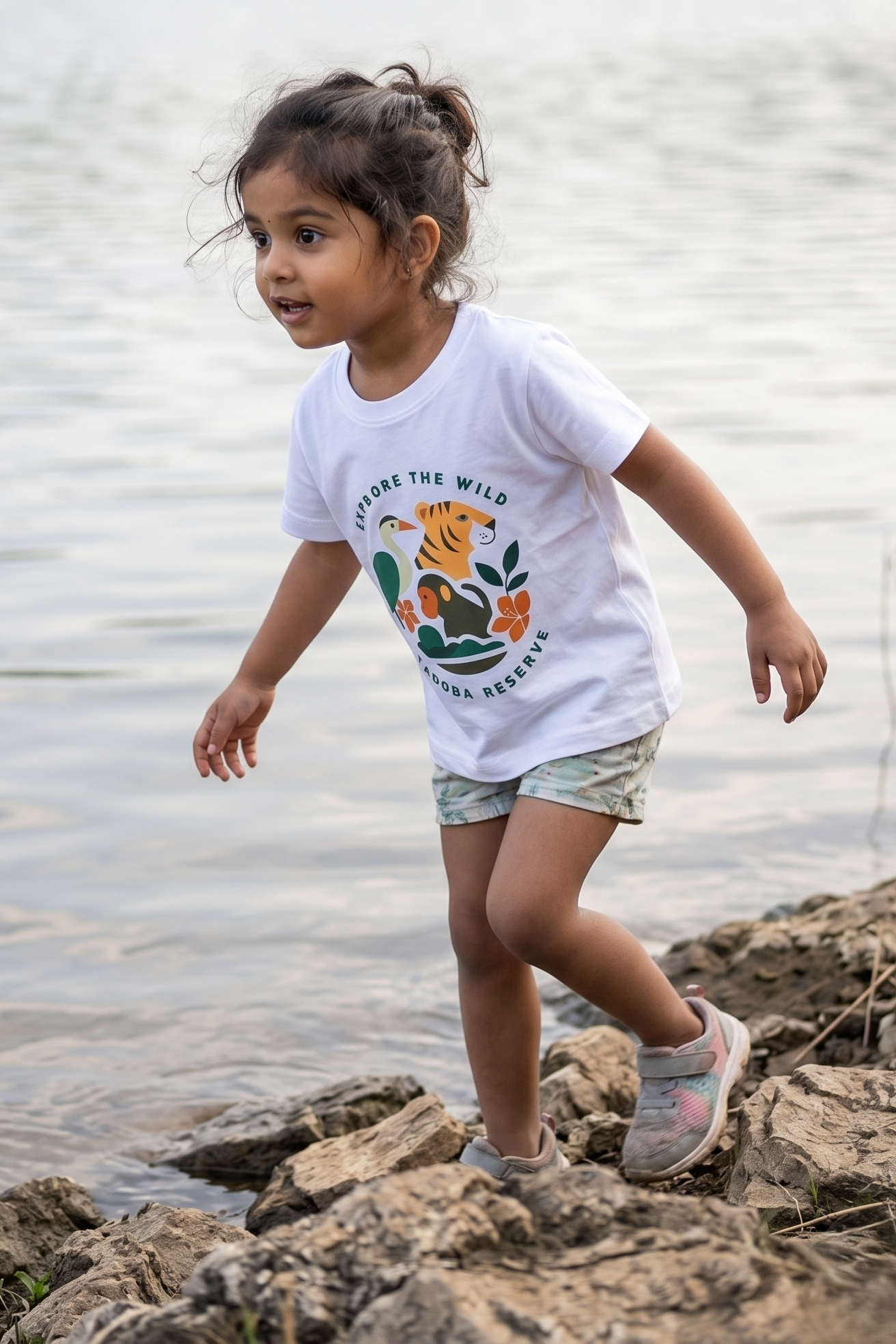 Explore Wild White Kids Unisex T-shirt