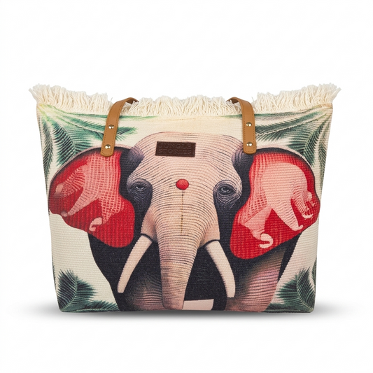 Elephant Print Shoulder Bag