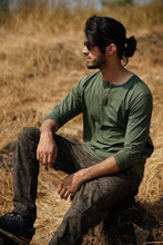 Load image into Gallery viewer, Munna - Olive Colour Cotton Full T-Shirt
