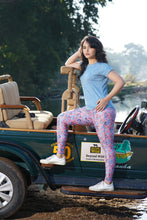 Load image into Gallery viewer, Archie - Snug Fit Pink Floral Printed Yoga Pants
