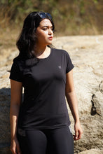 Load image into Gallery viewer, Ladli - Women’s Comfort Active Dry Fit T-Shirt (Black)
