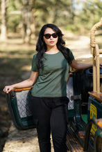 Load image into Gallery viewer, Nathwali - Cotton Base Straight Fit Half Sleeve T-Shirt (Olive Green)
