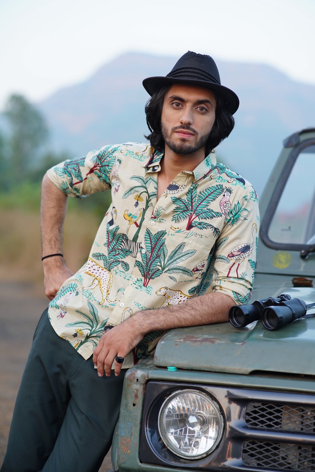 Mahaman- JS Jungle Print Mull Cotton Shirt